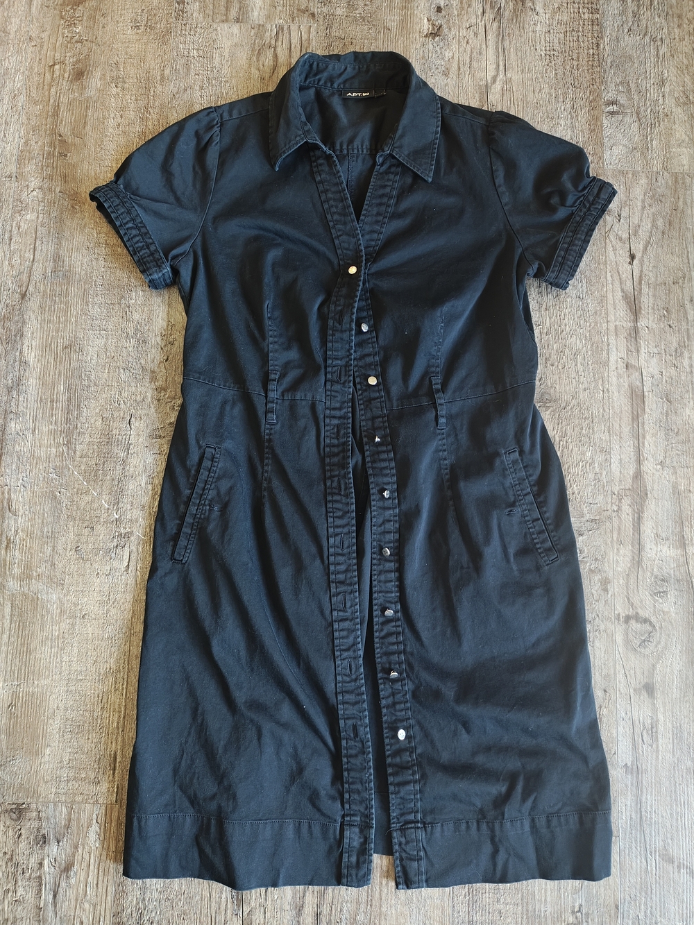 Apt 9 Black Sleeveless Shirt Dress
